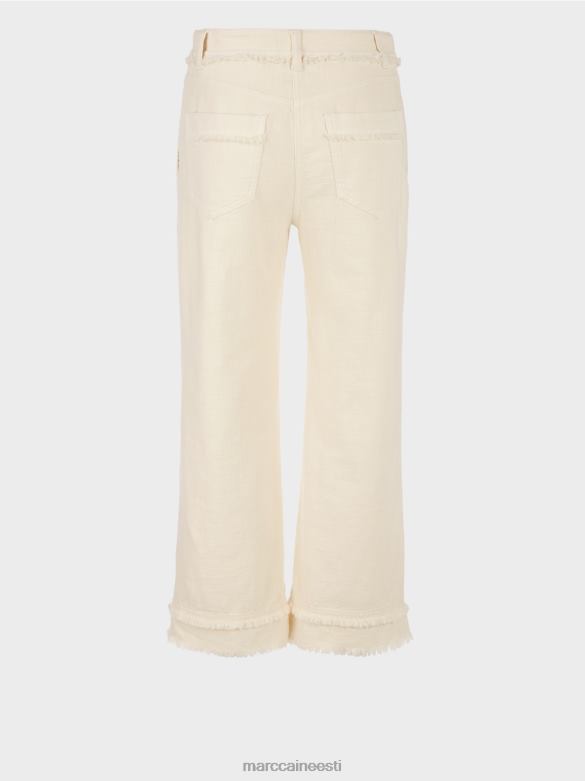Marc Cain Riietus narmastega linase välimusega püksid J8DT617 pehme linane
