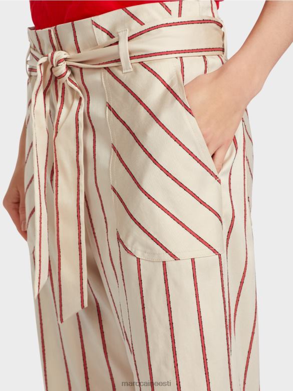 Marc Cain Riietus püksid paberkotti stiilis J8DT612 sügav punane