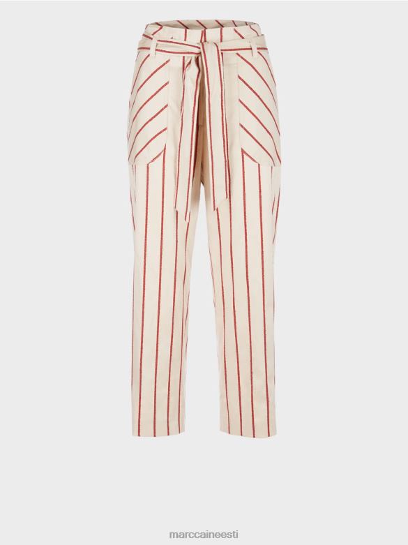 Marc Cain Riietus püksid paberkotti stiilis J8DT612 sügav punane