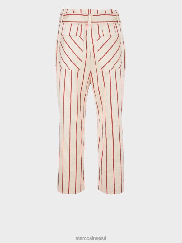 Marc Cain Riietus püksid paberkotti stiilis J8DT612 sügav punane