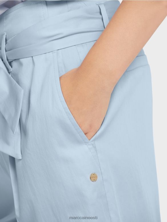 Marc Cain Riietus püksid paberkotti stiilis J8DT691 hele puuder sinine