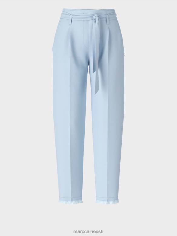 Marc Cain Riietus püksid paberkotti stiilis J8DT691 hele puuder sinine