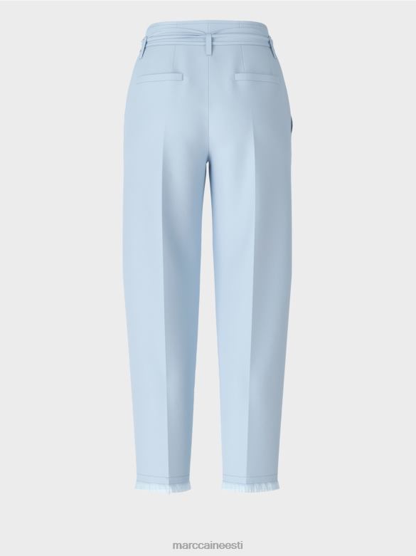 Marc Cain Riietus püksid paberkotti stiilis J8DT691 hele puuder sinine
