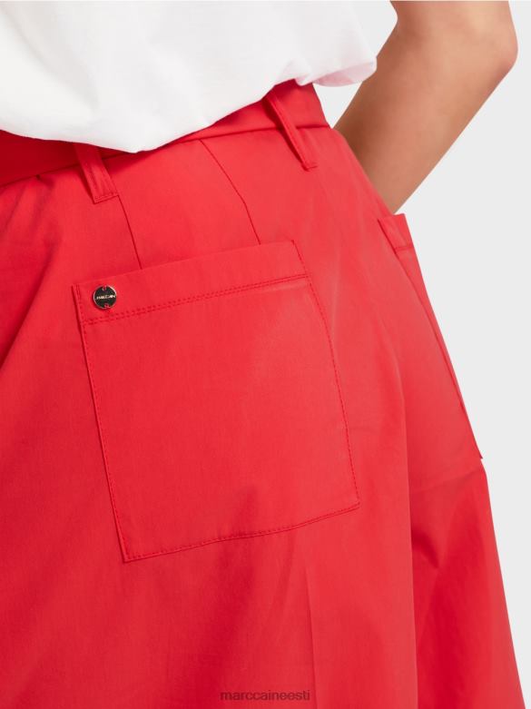 Marc Cain Riietus paberkoti stiilis lühikesed püksid J8DT611 sügav punane