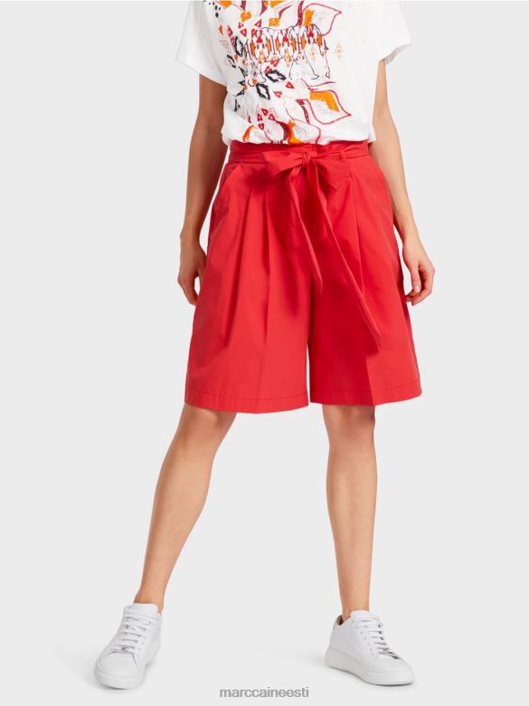 Marc Cain Riietus paberkoti stiilis lühikesed püksid J8DT611 sügav punane
