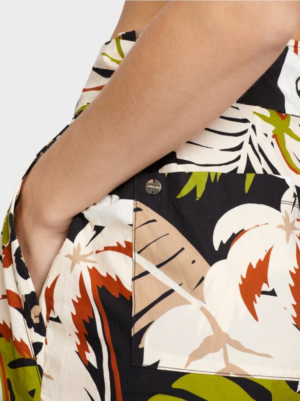 Marc Cain Riietus paberkoti stiilis lühikesed püksid J8DT641 sügav oliiviroheline