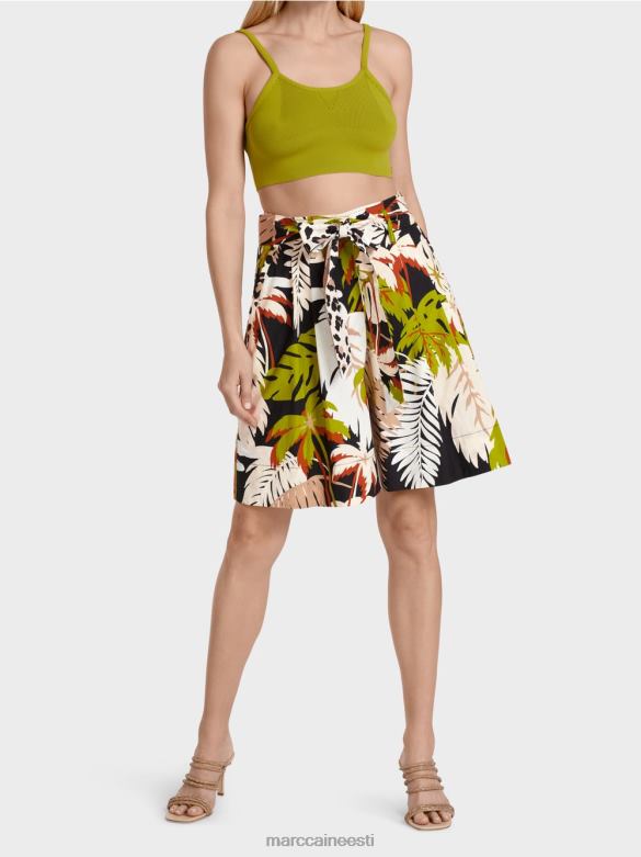 Marc Cain Riietus paberkoti stiilis lühikesed püksid J8DT641 sügav oliiviroheline