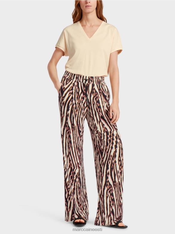 Marc Cain Riietus plisseeritud püksid joggeri vöökohaga J8DT614 sügav punane