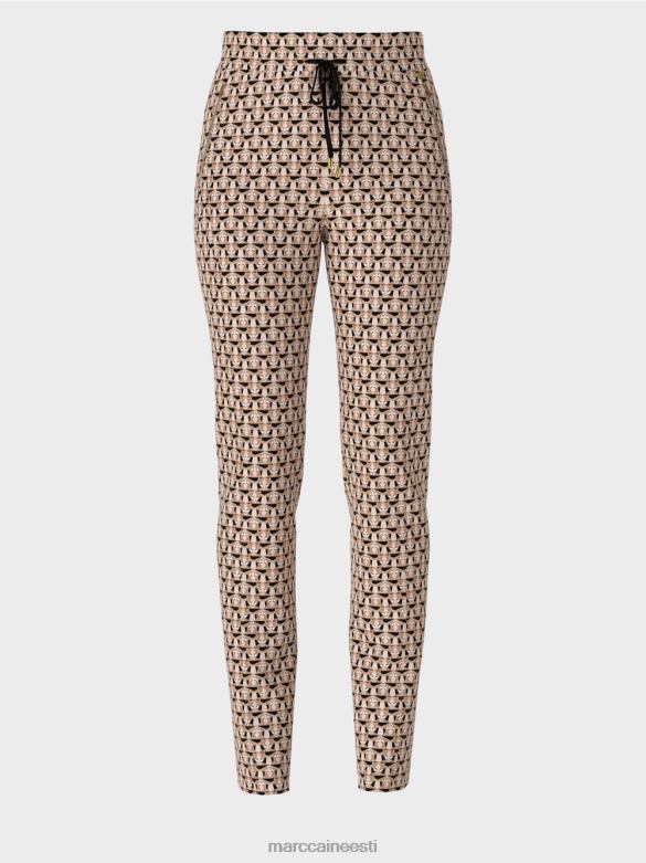 Marc Cain Riietus ribera stretškangast püksid - leo pea J8DT724 granola