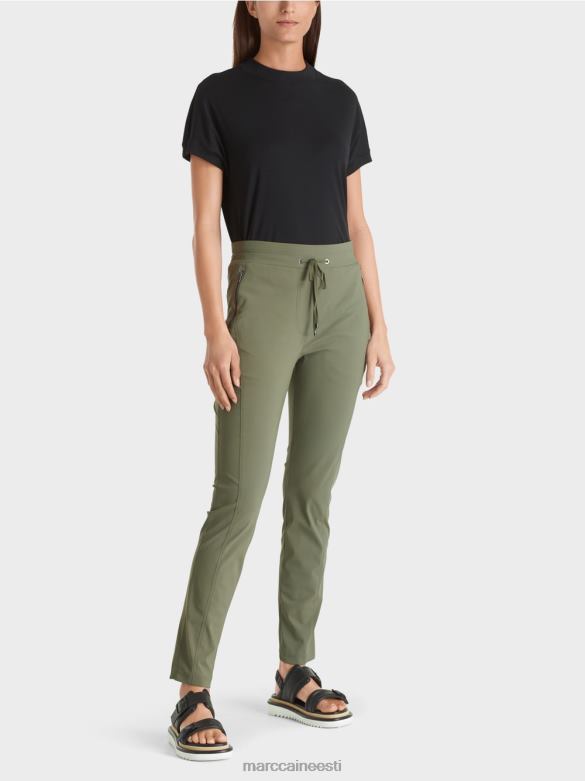 Marc Cain Riietus ribera venivast kangast püksid J8DT727 sügav džungel