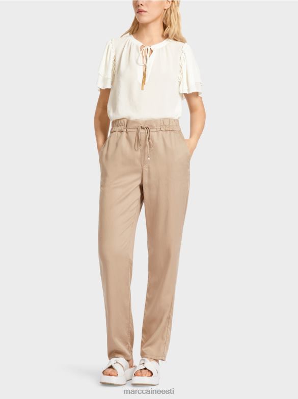 Marc Cain Riietus rivera \"koos uuesti mõtlema\" püksid J8DT665 sügav liiv