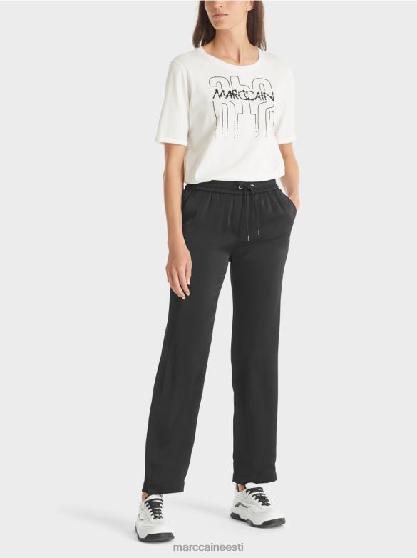 Marc Cain Riietus roanne "koos ümbermõtlemise" püksid J8DT568 must