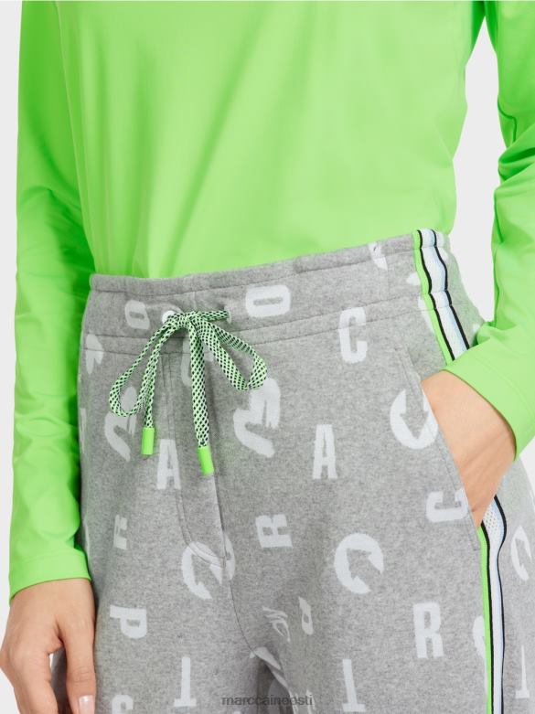 Marc Cain Riietus sörkjooksu stiilis püksid roanne J8DT561 hõbehall