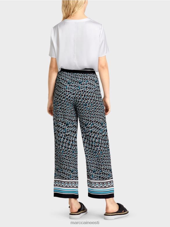 Marc Cain Riietus seitsmekümnendate disainiga witten püksid J8DT674 must