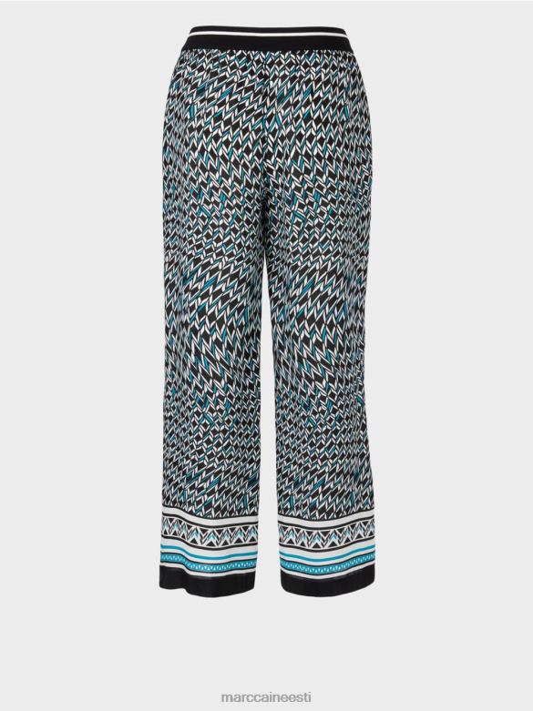 Marc Cain Riietus seitsmekümnendate disainiga witten püksid J8DT674 must