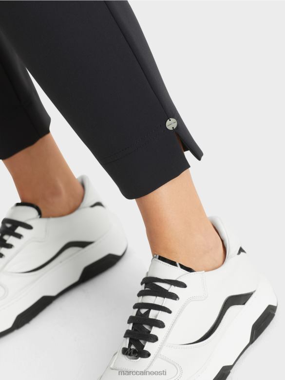 Marc Cain Riietus sofia stretch kangast püksid J8DT567 merevägi