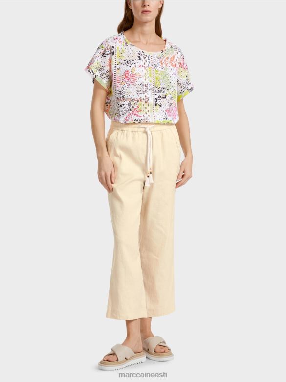 Marc Cain Riietus suvised vabaajapüksid linasegust J8DT629 pehme linane