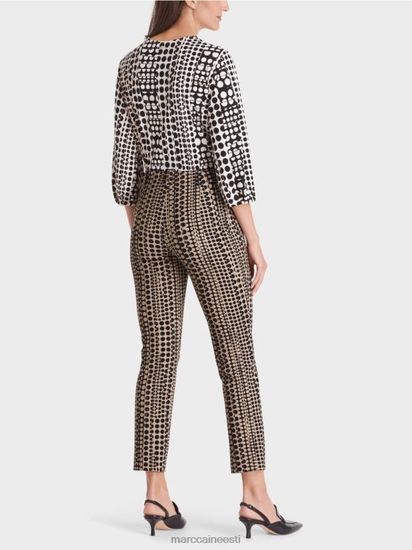 Marc Cain Riietus sydney stretšpüksid täpimustriga J8DT728 granola