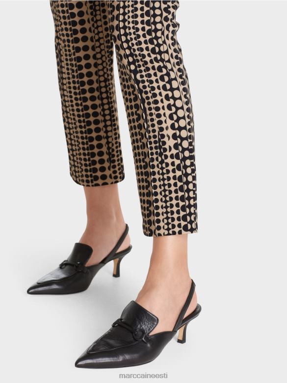 Marc Cain Riietus sydney stretšpüksid täpimustriga J8DT728 granola