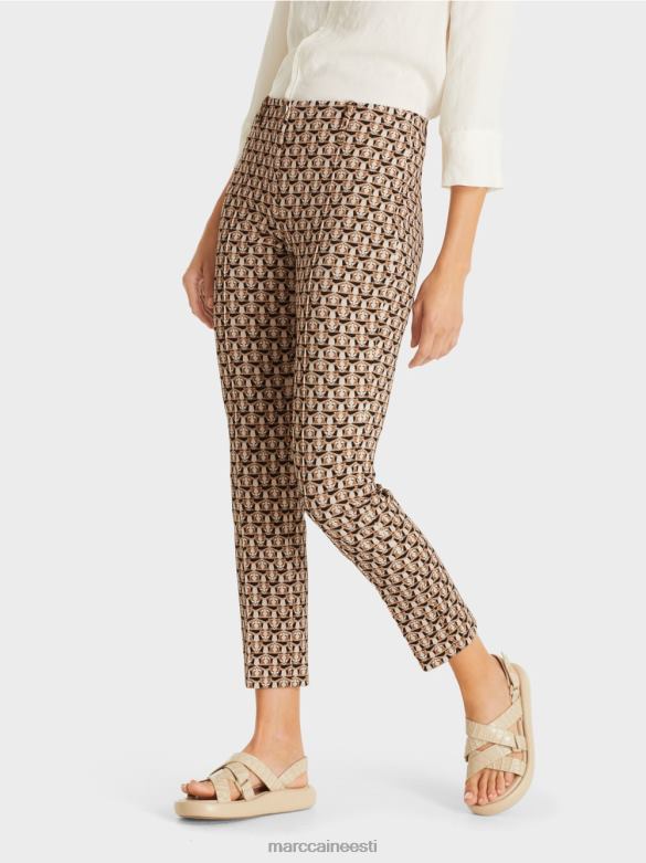 Marc Cain Riietus sydney stretch kangast püksid - leo head J8DT730 granola