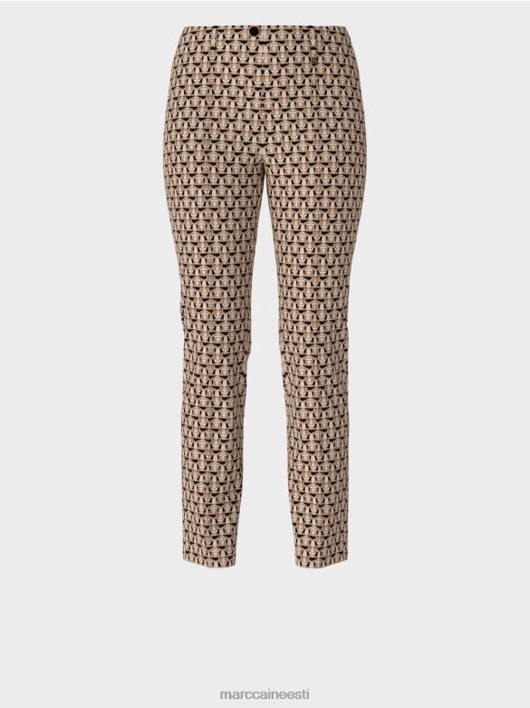 Marc Cain Riietus sydney stretch kangast püksid - leo head J8DT730 granola