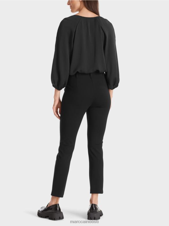 Marc Cain Riietus tavalise vöökohaga venituspüksid sydney J8DT591 must