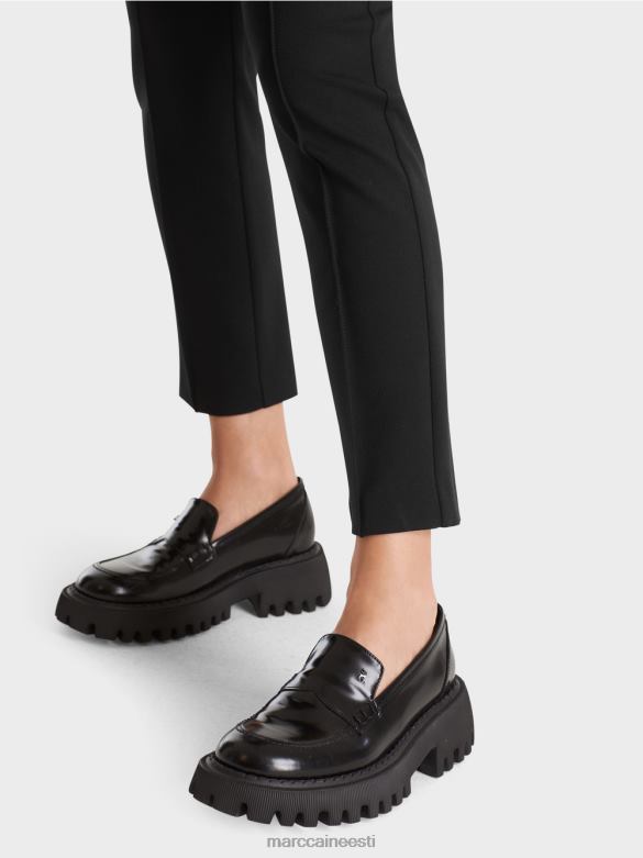 Marc Cain Riietus tavalise vöökohaga venituspüksid sydney J8DT591 must