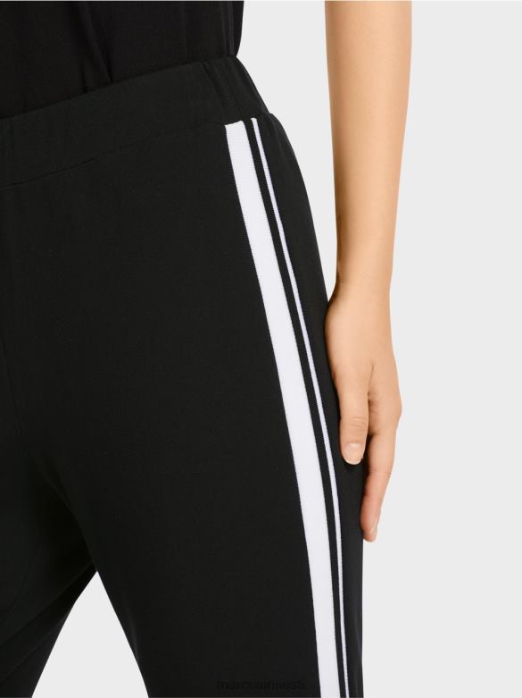 Marc Cain Riietus triibulised püksid \"mõtlema koos\". J8DT711 must ja valge