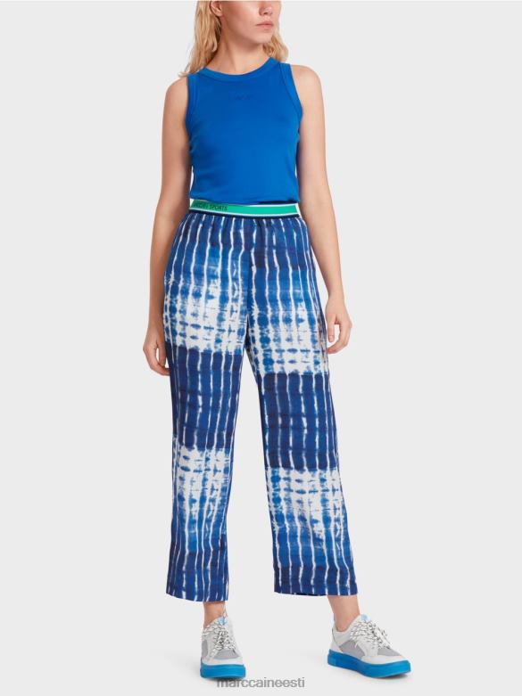 Marc Cain Riietus vabaaja batikpüksid J8DT602 kesköösinine