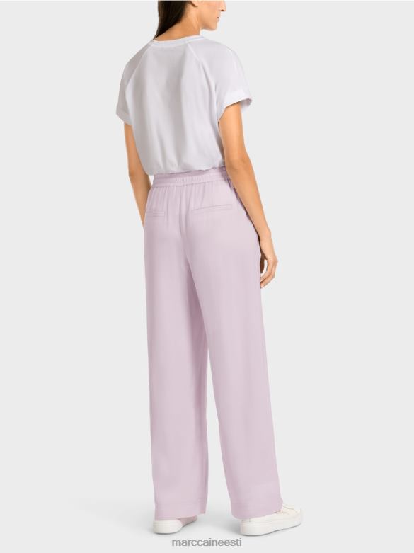 Marc Cain Riietus vabad püksid joggeri vöökohaga J8DT682 hele lavendel