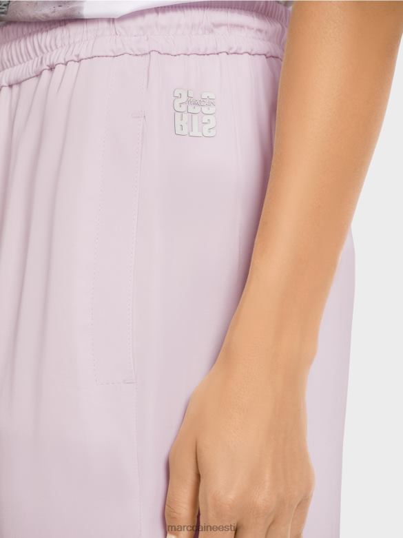 Marc Cain Riietus vabad püksid joggeri vöökohaga J8DT682 hele lavendel