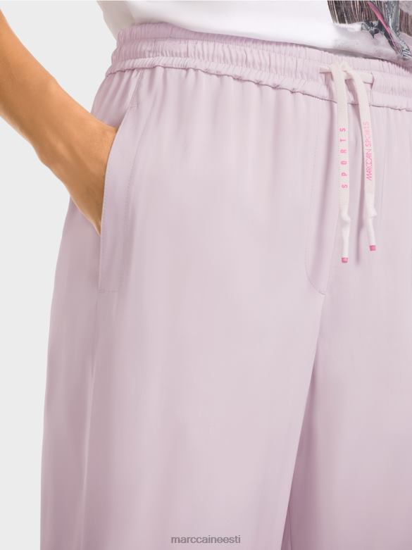Marc Cain Riietus vabad püksid joggeri vöökohaga J8DT682 hele lavendel