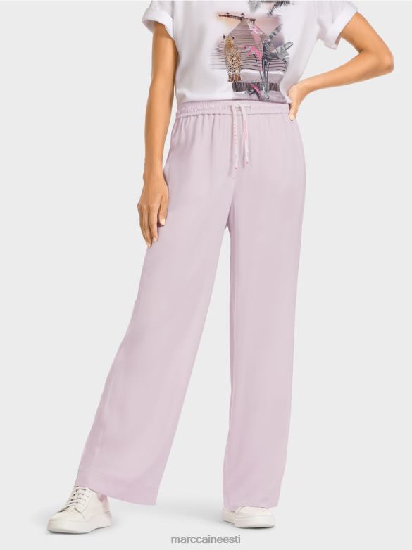 Marc Cain Riietus vabad püksid joggeri vöökohaga J8DT682 hele lavendel
