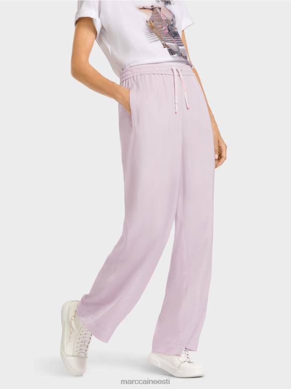 Marc Cain Riietus vabad püksid joggeri vöökohaga J8DT682 hele lavendel