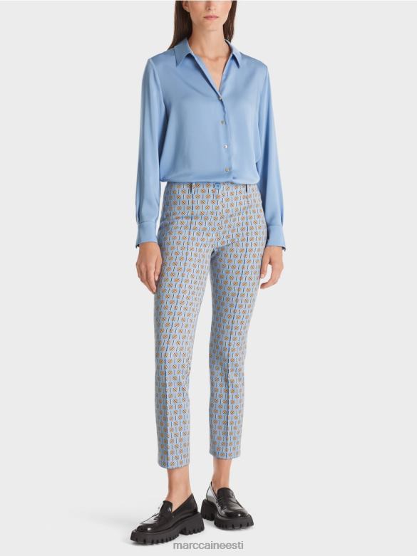 Marc Cain Riietus veniv jersey püksid sydney J8DT548 tume suvetaevas