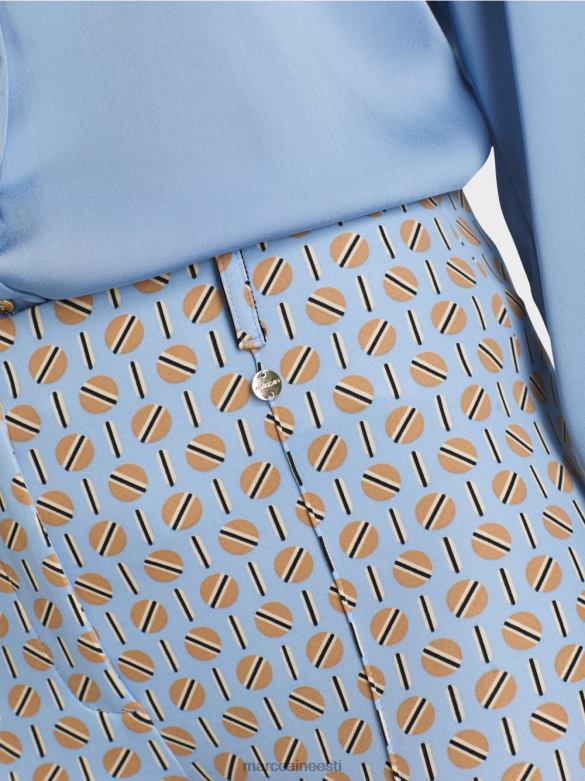 Marc Cain Riietus veniv jersey püksid sydney J8DT548 tume suvetaevas