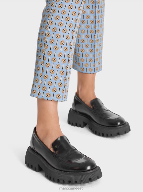 Marc Cain Riietus veniv jersey püksid sydney J8DT548 tume suvetaevas