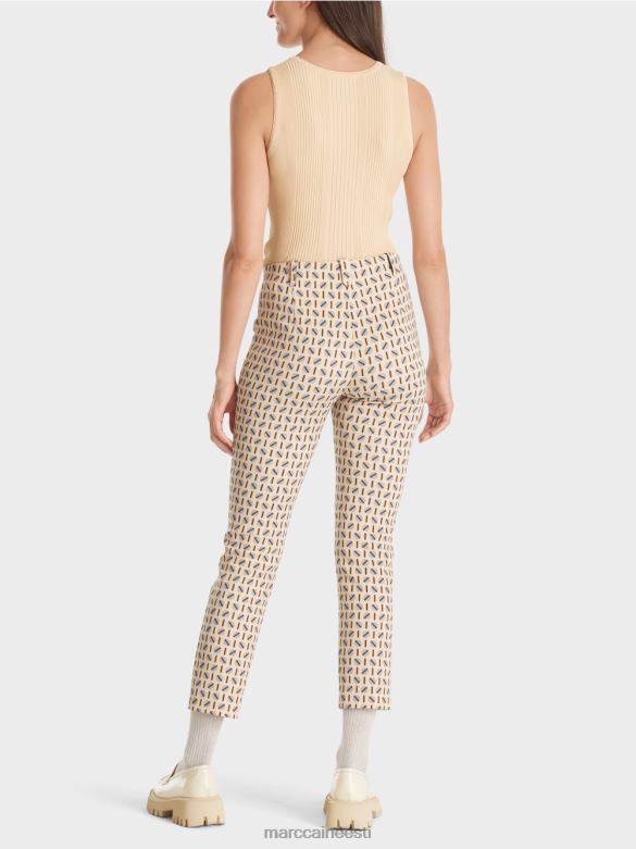 Marc Cain Riietus veniv jersey püksid sydney J8DT549 tume kreem