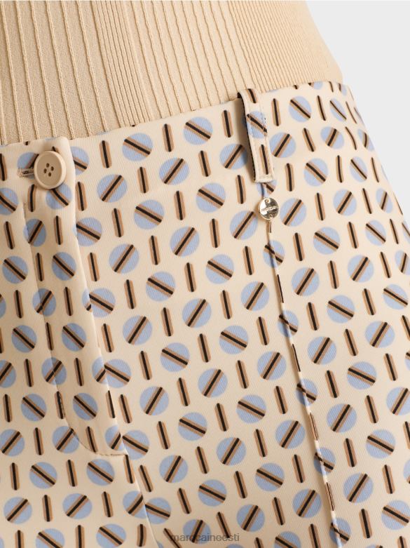 Marc Cain Riietus veniv jersey püksid sydney J8DT549 tume kreem