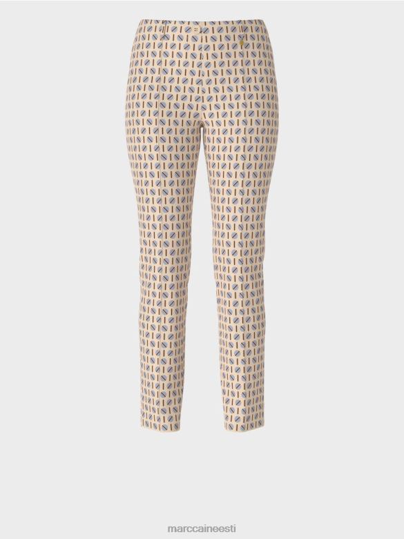 Marc Cain Riietus veniv jersey püksid sydney J8DT549 tume kreem