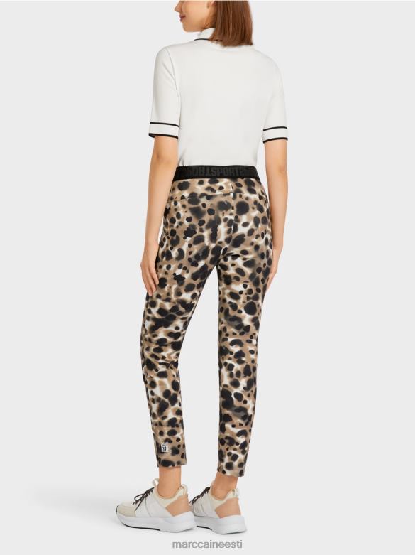 Marc Cain Riietus venivad pressitud kortsudega püksid J8DT708 kerge kohv