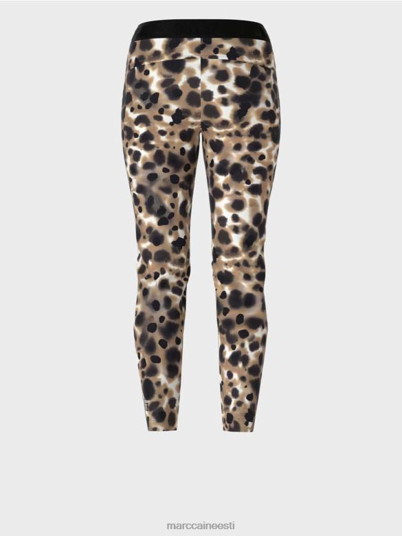 Marc Cain Riietus venivad pressitud kortsudega püksid J8DT708 kerge kohv