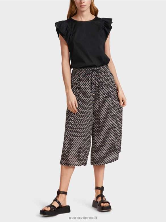 Marc Cain Riietus viskoosist püksid J8DT608 must