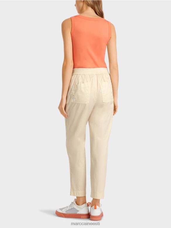 Marc Cain Riietus voltide ja veniva vöökohaga püksid J8DT621 pehme linane