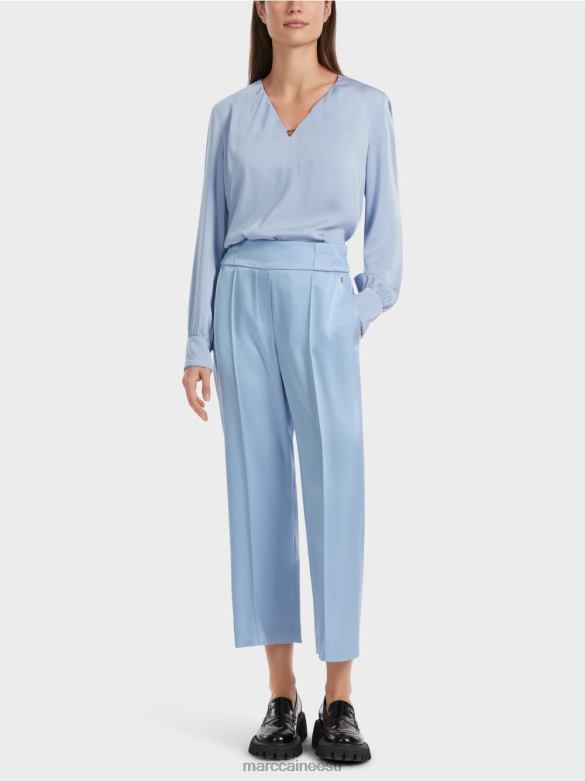 Marc Cain Riietus washingtoni midi pikkused laia säärega püksid J8DT552 tume suvetaevas