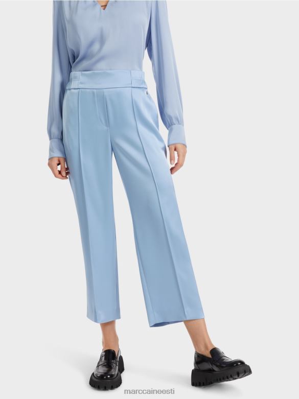 Marc Cain Riietus washingtoni midi pikkused laia säärega püksid J8DT552 tume suvetaevas