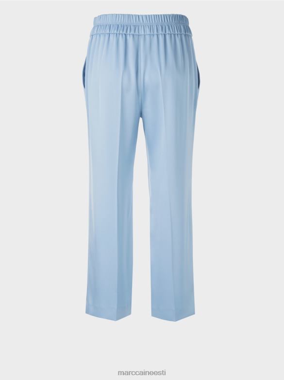 Marc Cain Riietus washingtoni midi pikkused laia säärega püksid J8DT552 tume suvetaevas