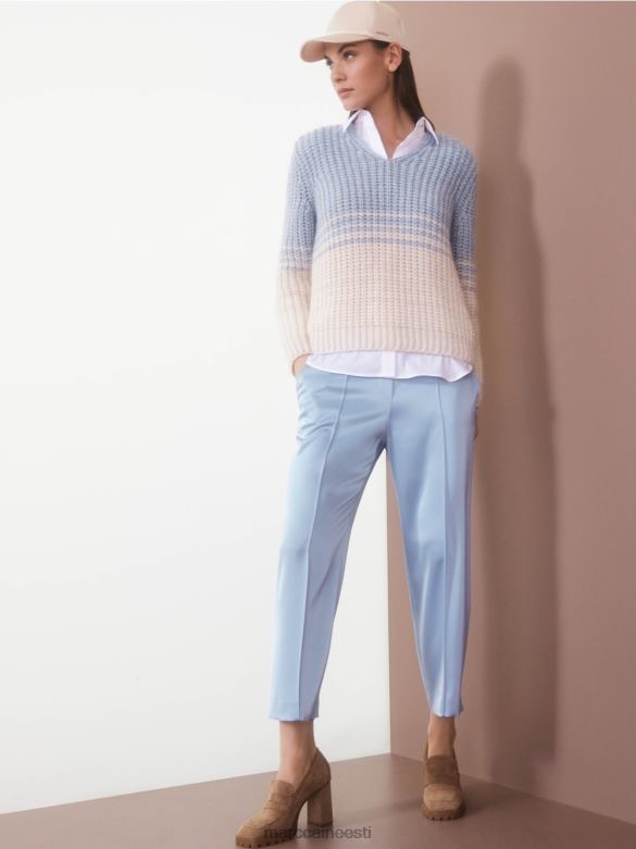 Marc Cain Riietus washingtoni midi pikkused laia säärega püksid J8DT552 tume suvetaevas