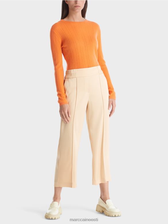 Marc Cain Riietus washingtoni midi pikkused laia säärega püksid J8DT553 tume kreem