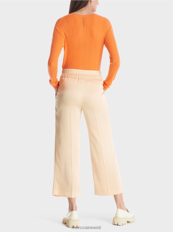 Marc Cain Riietus washingtoni midi pikkused laia säärega püksid J8DT553 tume kreem